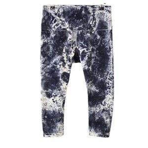Lululemon Wunder Under High Rise Marble Dye Cropped 21" Tights Size 10
